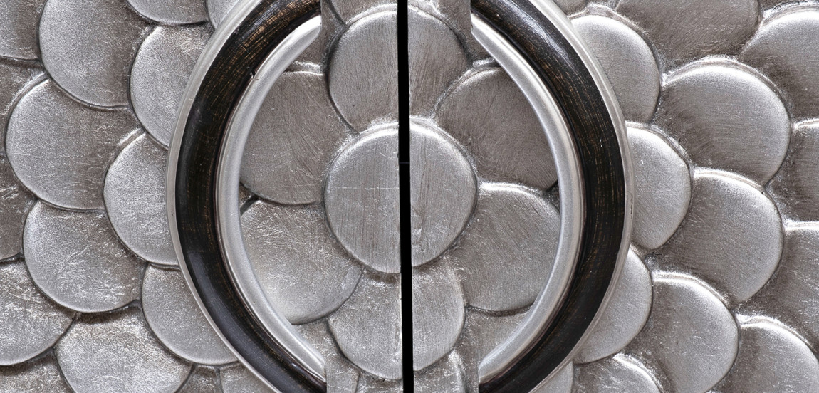 Комод с рельефным орнаментом Рыбья чешуя Fish scales Chest of drawers