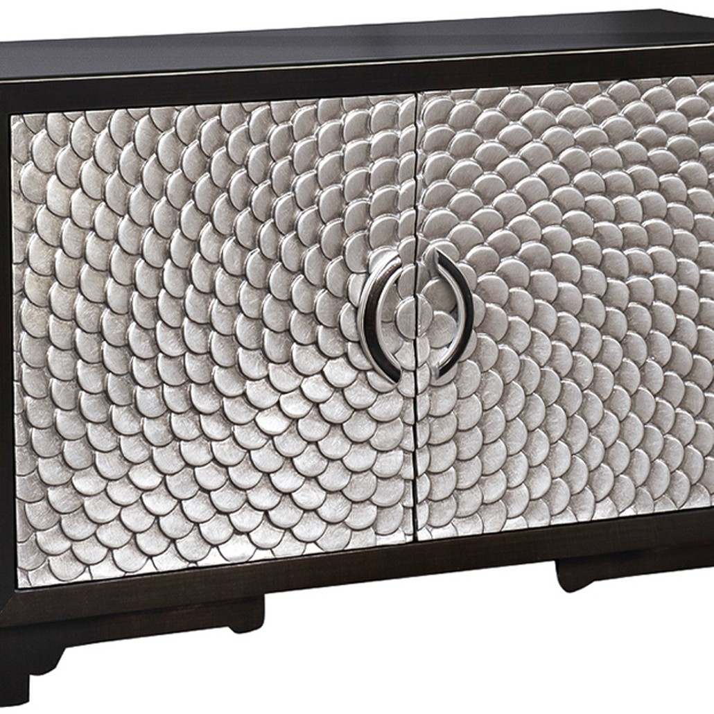 Комод с рельефным орнаментом Рыбья чешуя Fish scales Chest of drawers