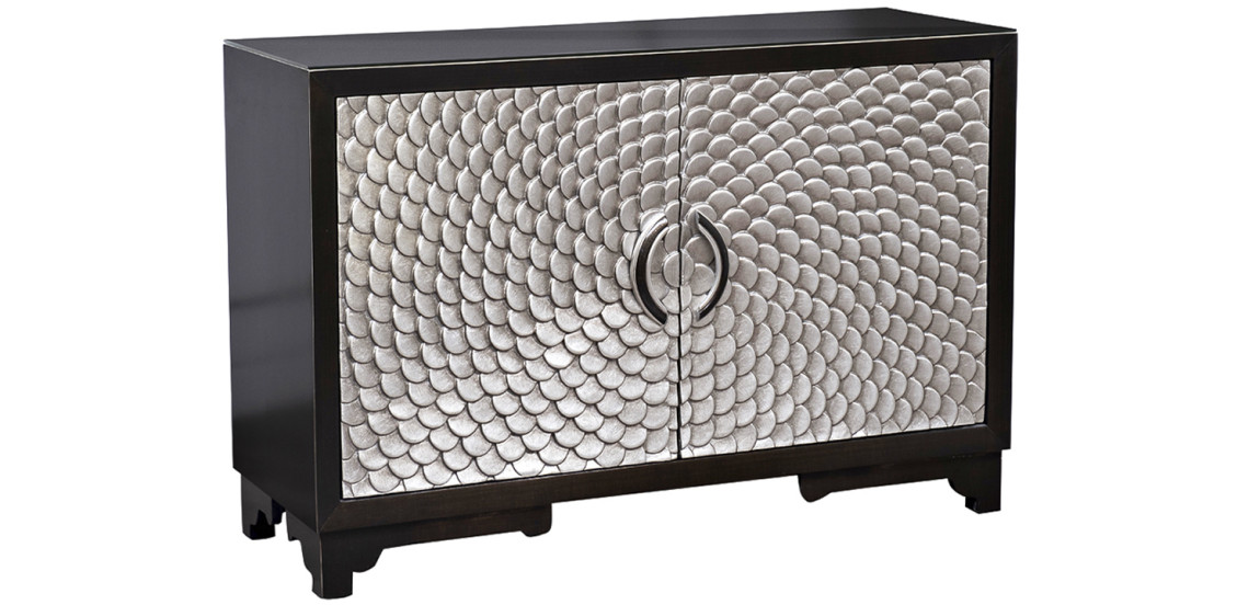 Комод с рельефным орнаментом Рыбья чешуя Fish scales Chest of drawers