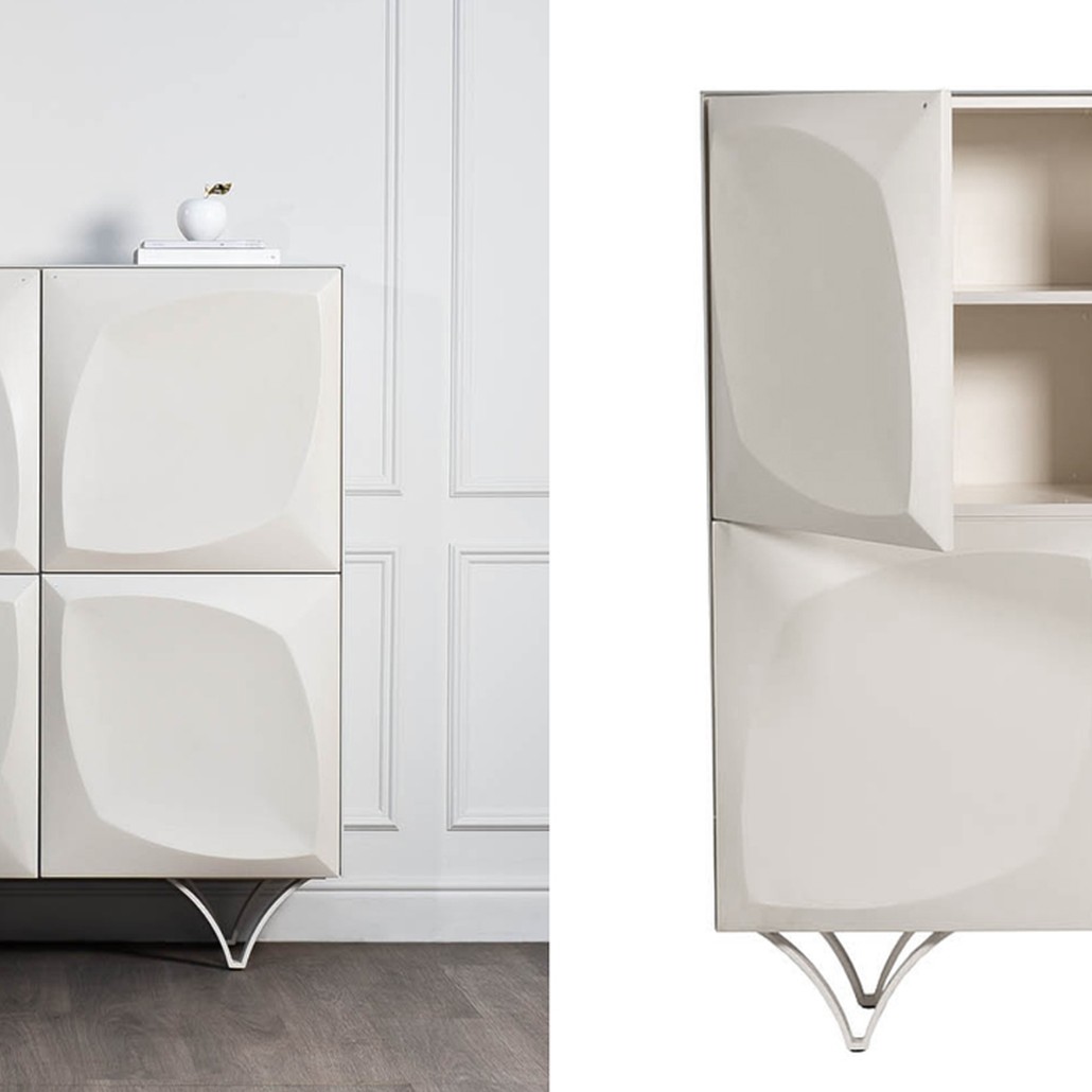Комод с рельефным фасадом White Orchid Белый