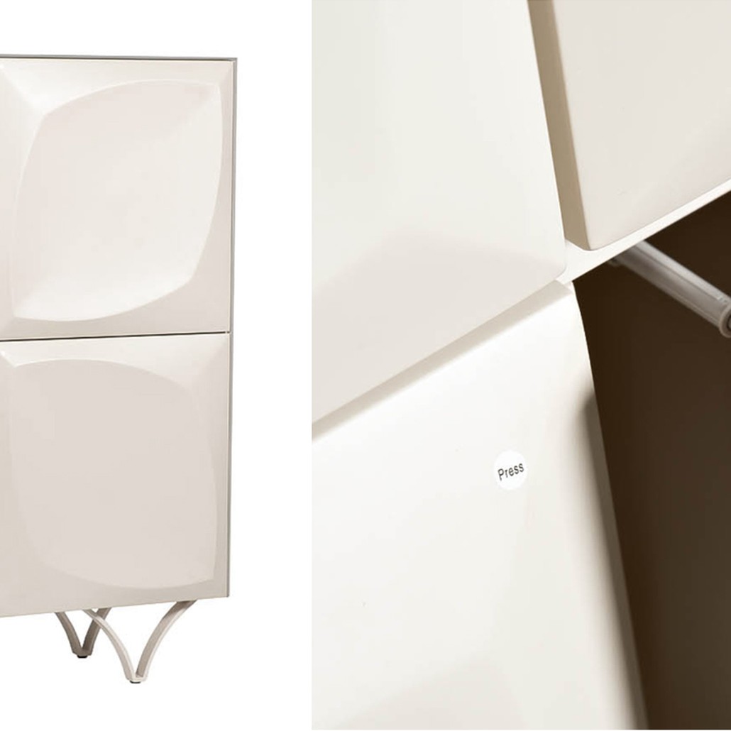 Комод с рельефным фасадом White Orchid Белый