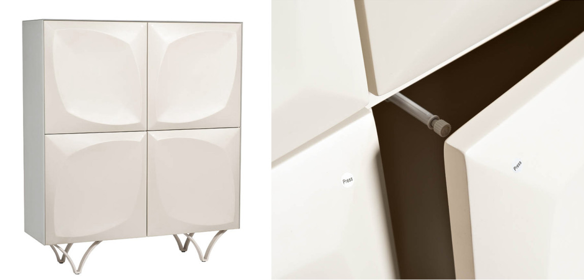 Комод с рельефным фасадом White Orchid Белый
