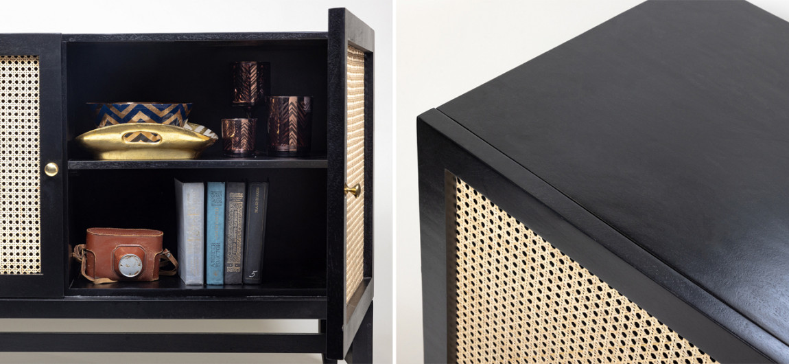 Комод с сетчатыми дверцами Rattan