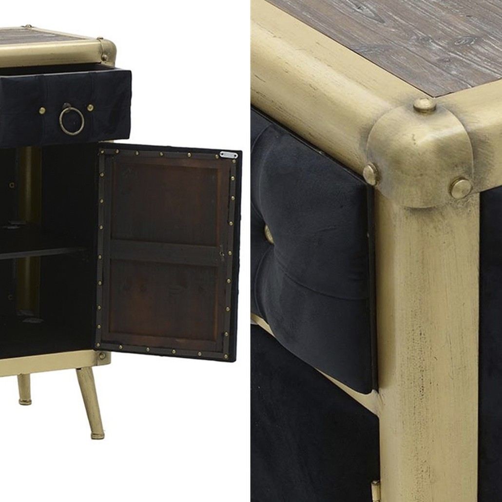 Комод с текстильной обивкой Jokum Chest of Drawers Черный