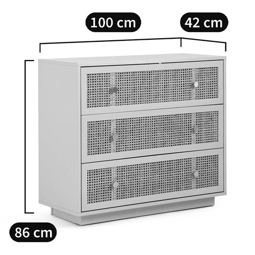 Комод с тремя ящиками Tomio Wicker Furniture