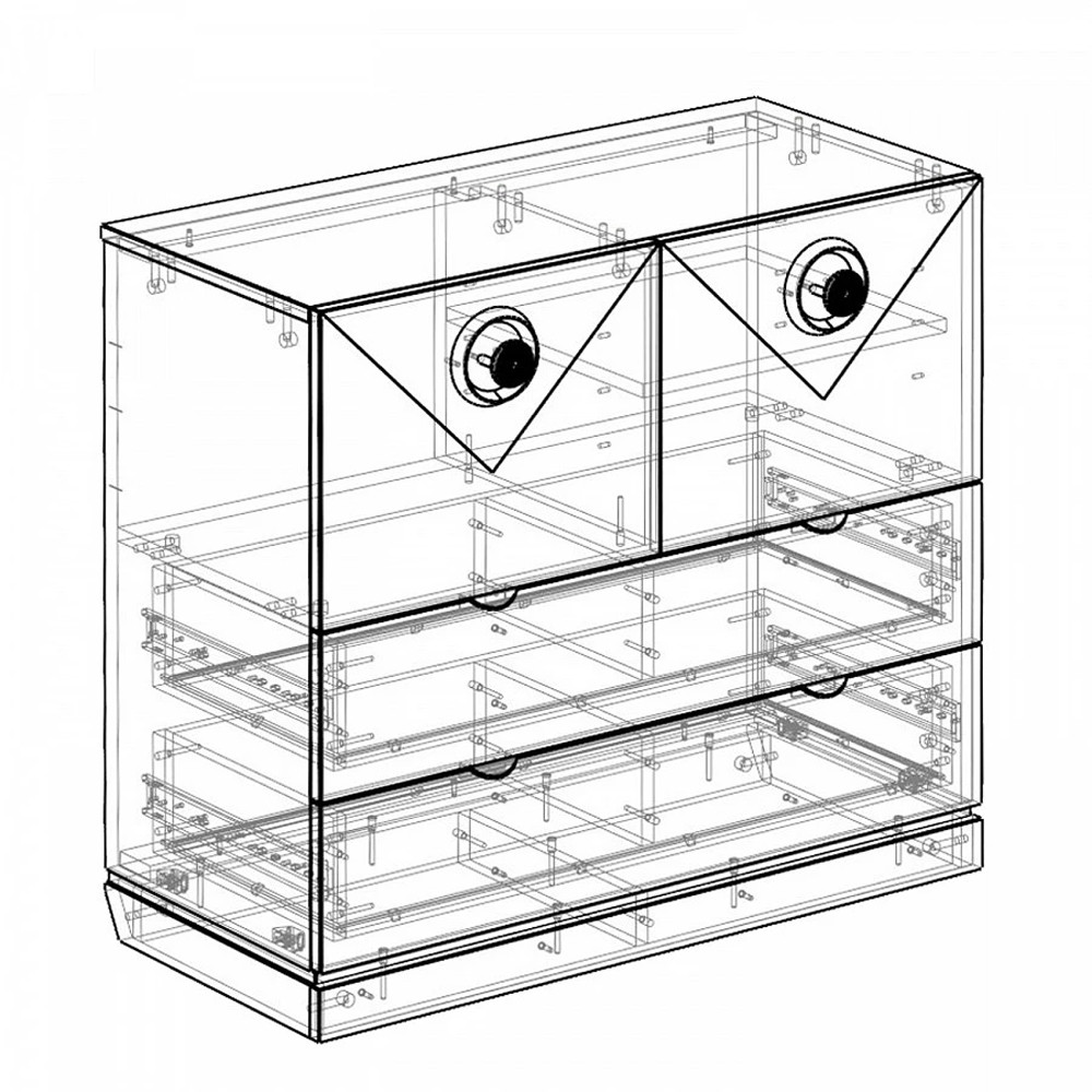 Комод с фактурным фасадом Satin Furniture