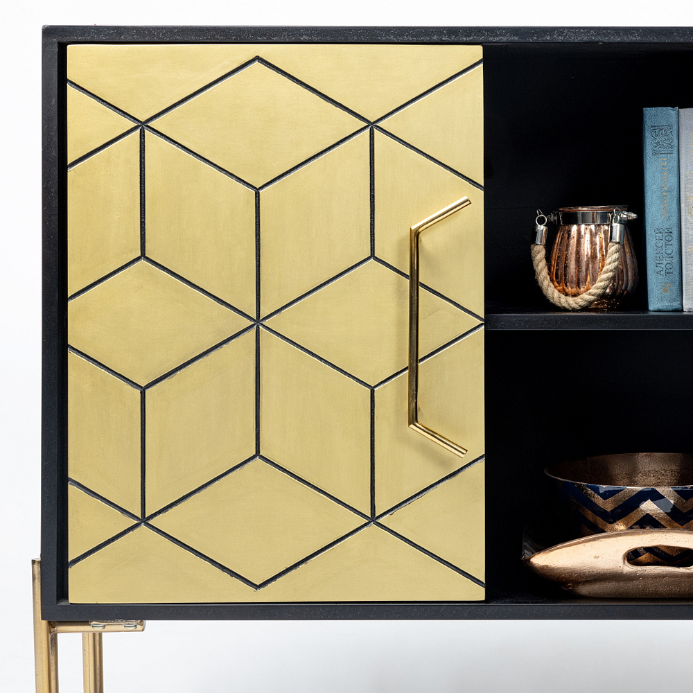 Комод с фасадом цвета латуни Moderare