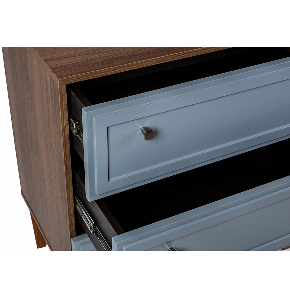 Комод серый из массива бука с 3-мя ящиками Wenge Light