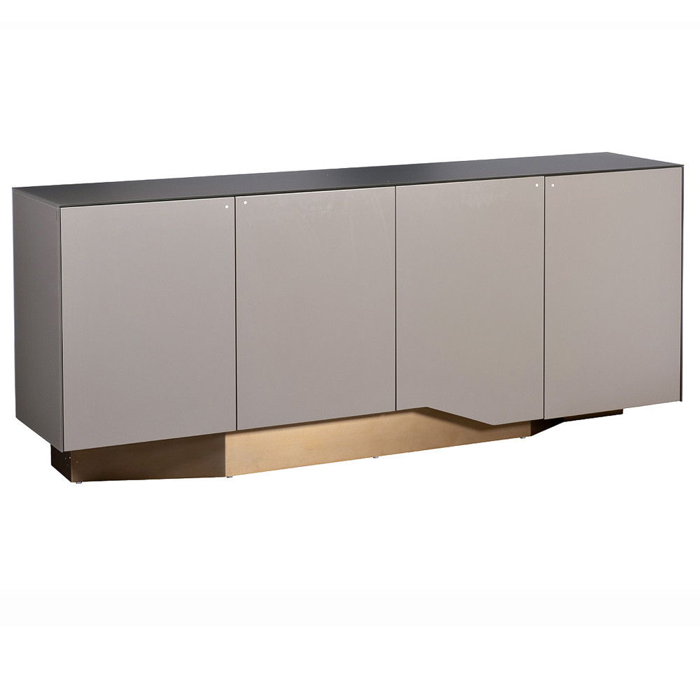 Комод со стеклянной столешницей и с выдвижными ящиками Minimalist Accent