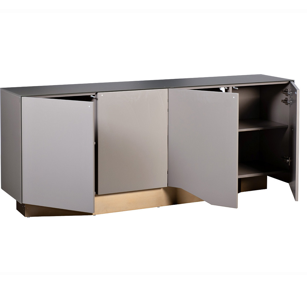 Комод со стеклянной столешницей и с выдвижными ящиками Minimalist Accent