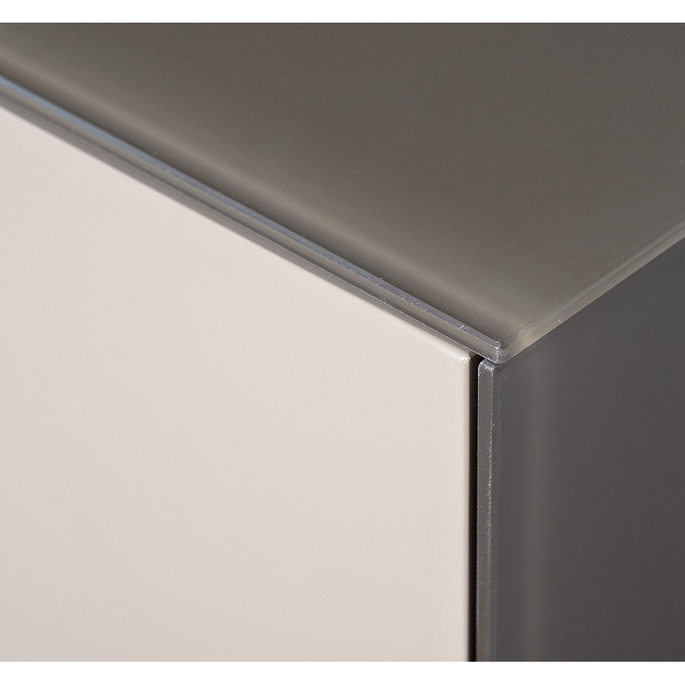 Комод со стеклянной столешницей и с выдвижными ящиками Minimalist Accent