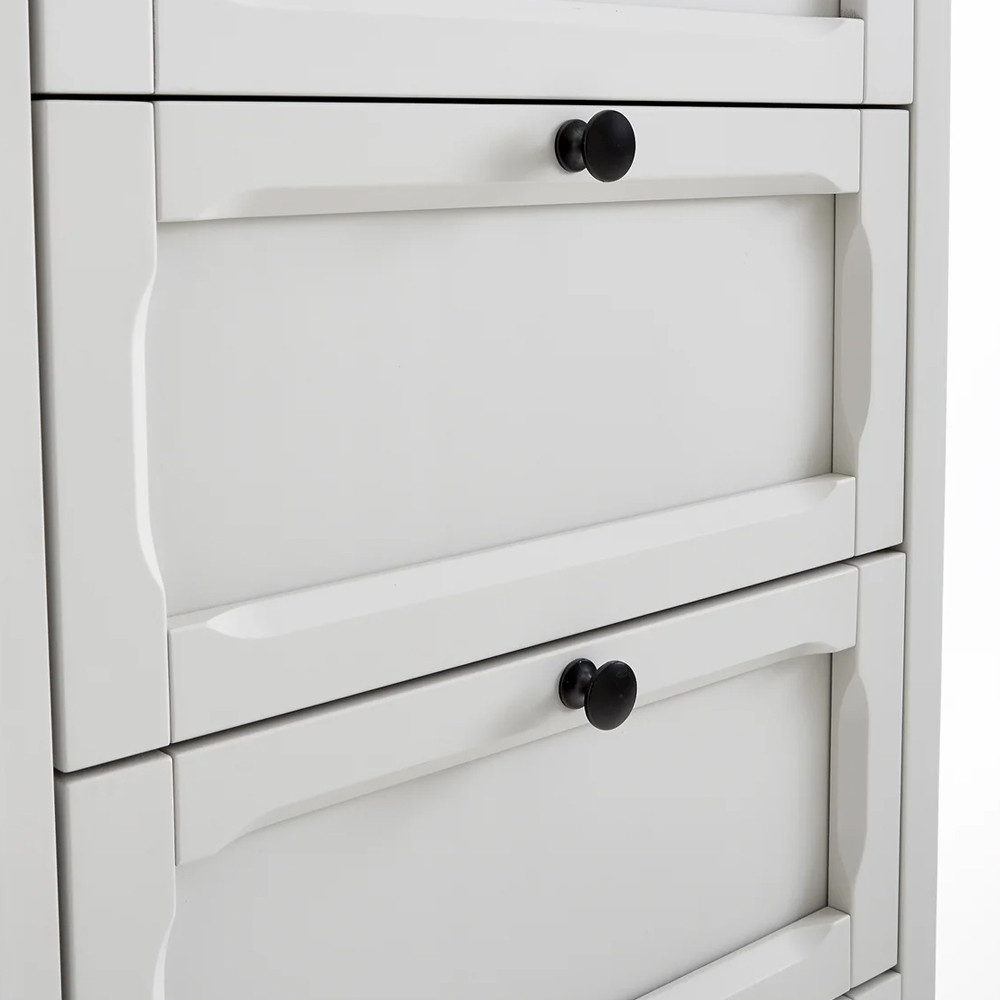Комод узкий с 5-ю ящиками серый Silva Grey Chest of Drawers