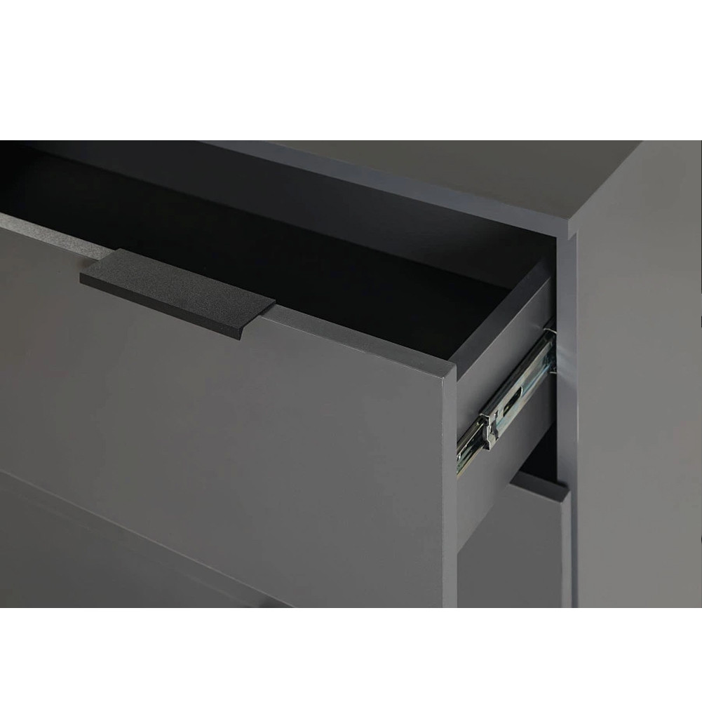 Комод цвета графит с 3-мя ящиками Strict Lines