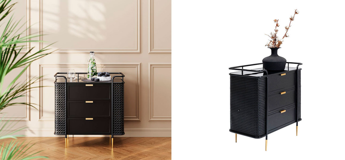 Комод черный Damian