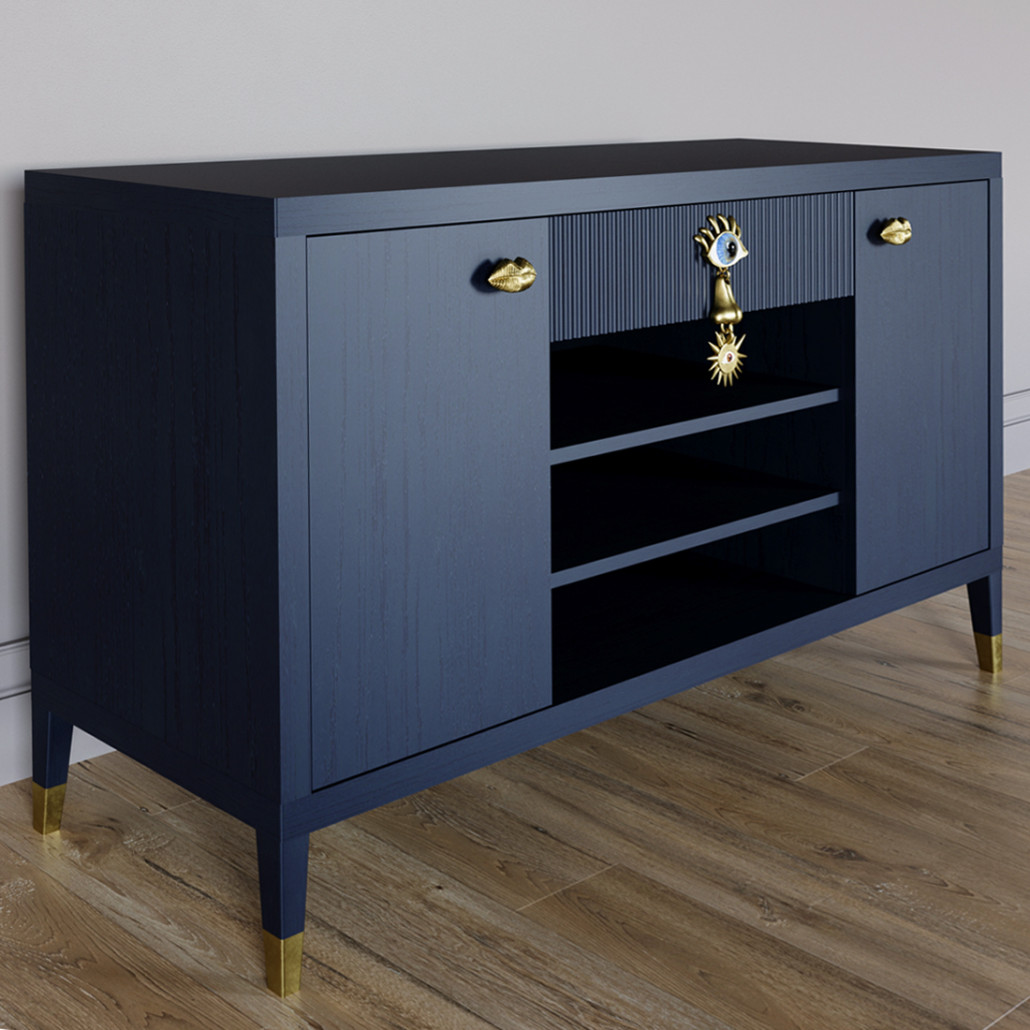 Комод-буфет Elsa Dreams Blue с открытыми полками