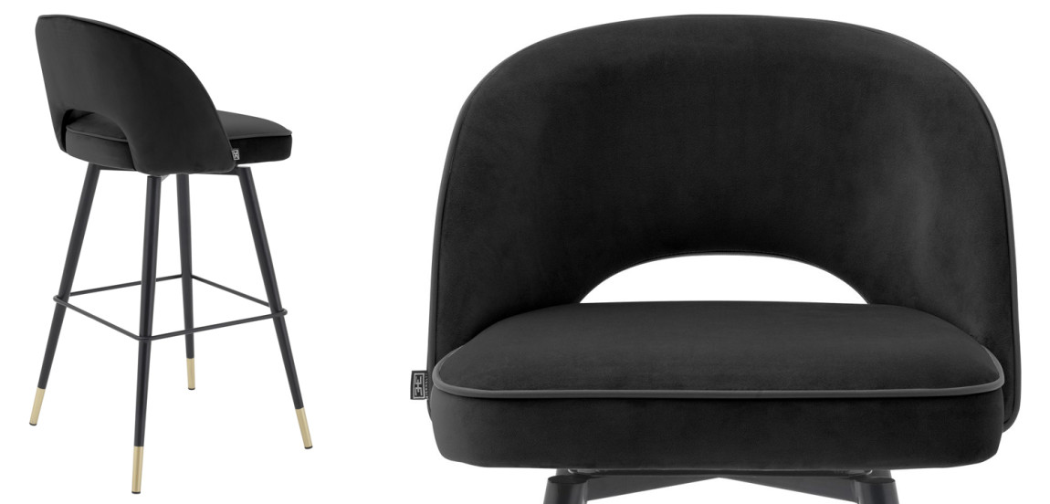 Комплект барных стульев Eichholtz Bar Stool Cliff set of 2 black