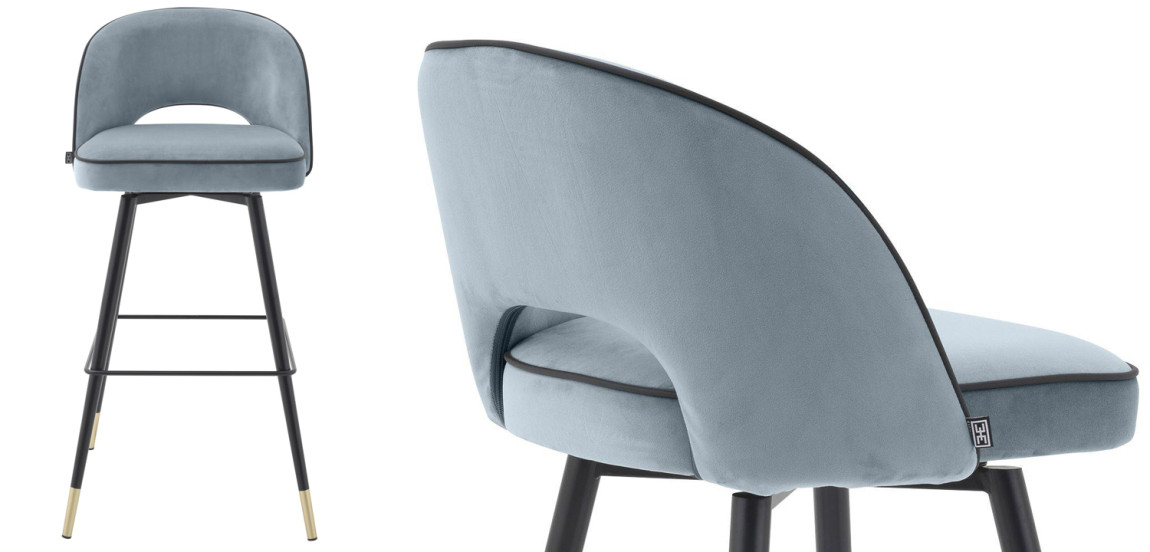 Комплект барных стульев Eichholtz Bar Stool Cliff set of 2 blue