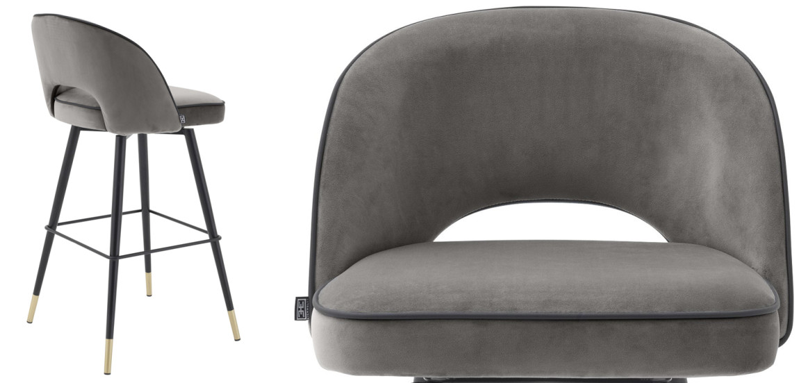 Комплект барных стульев Eichholtz Bar Stool Cliff set of 2 grey