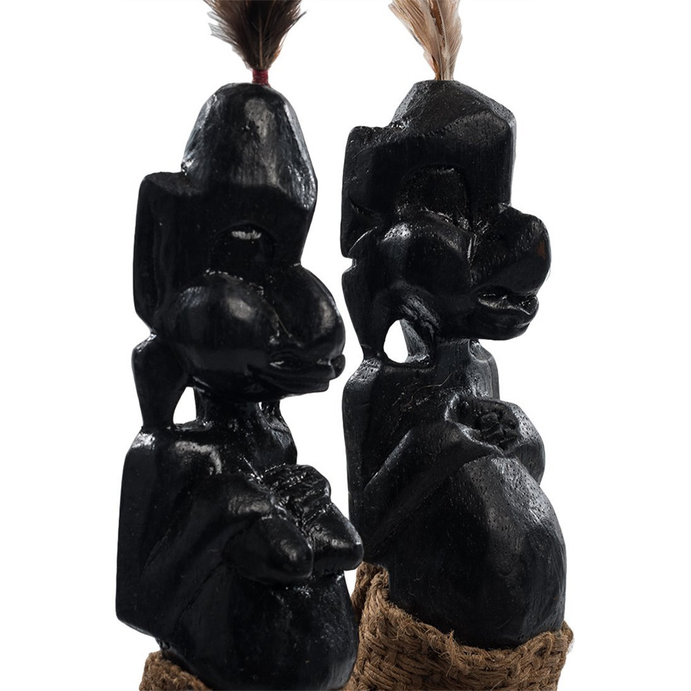 Комплект из 2-х деревянных статуэток Asmat Statuettes Black