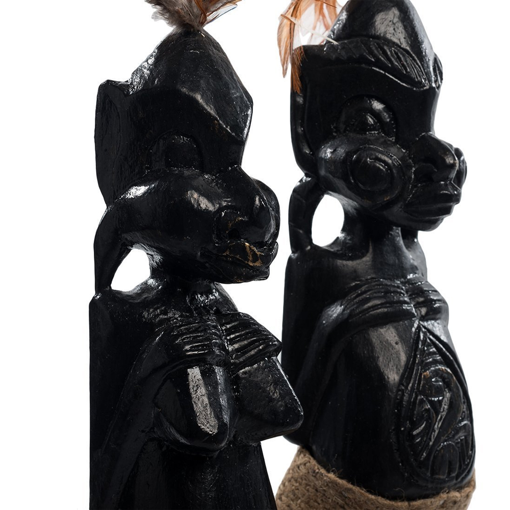 Комплект из 2-х деревянных статуэток Asmat Statuettes Black