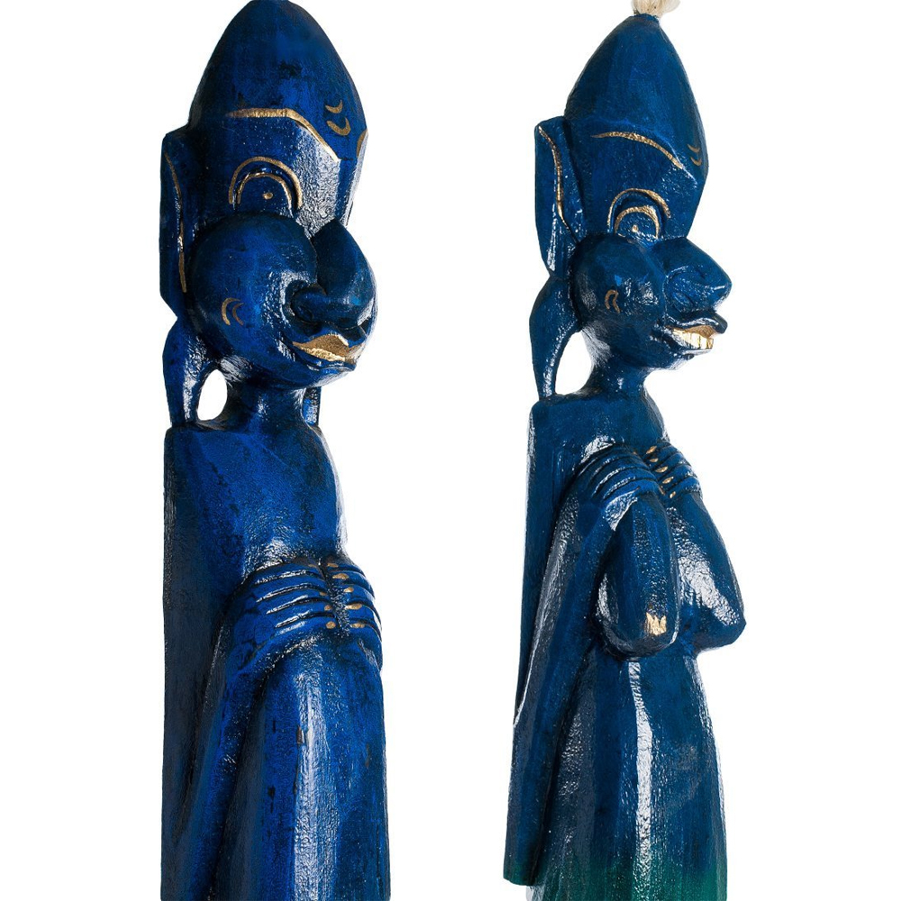 Комплект из 2-х деревянных статуэток Asmat Tall Statuettes Blue