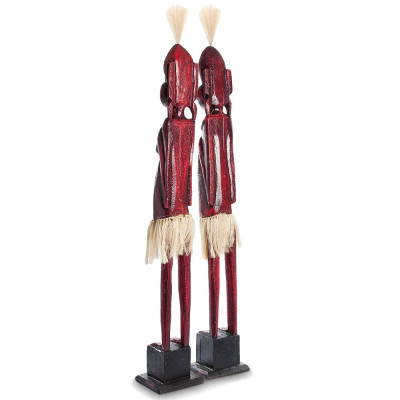 Комплект из 2-х деревянных статуэток Asmat Tall Statuettes Red