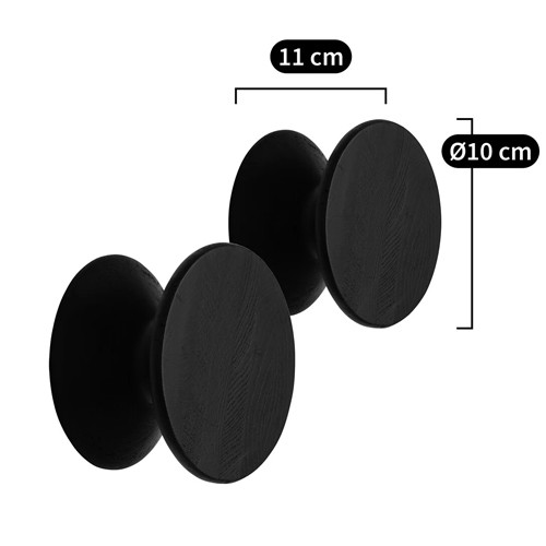 Комплект из 2-х круглых деревянных настенных крючков Bert Wall Hanger