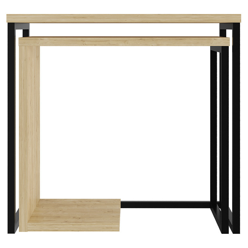 Комплект из 2-х приставных столов прямоугольной формы из дерева ZIGOSH OAK