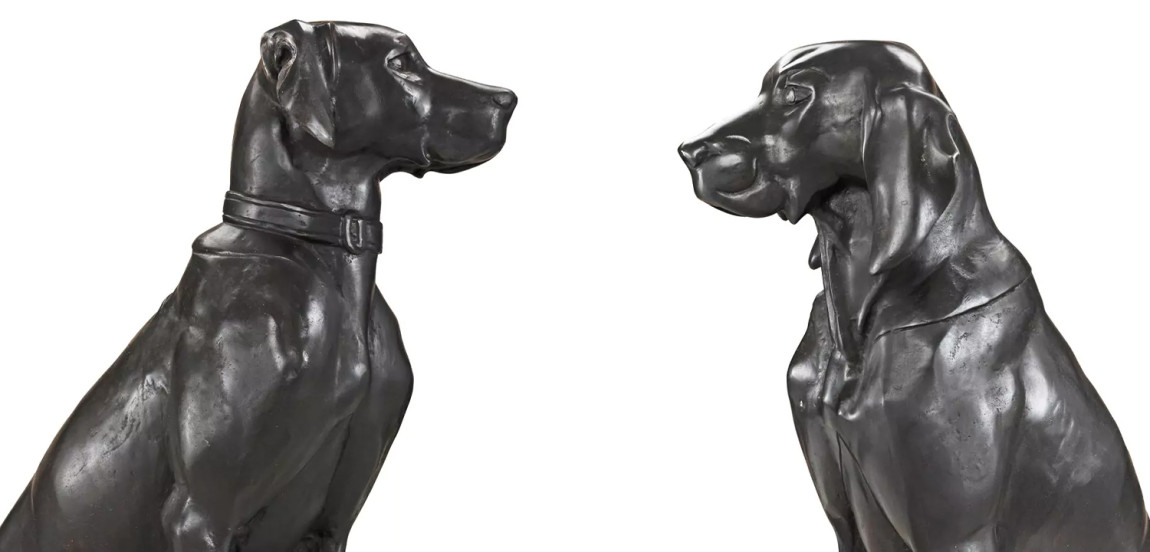 Комплект из двух декоративных статуэток Eichholtz Dogs Pointer & Hound set of 2