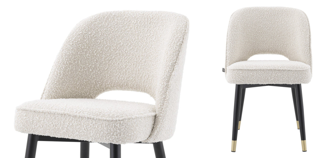 Комплект из двух стульев Eichholtz Dining Chair Cliff set of 2 Boucle cream