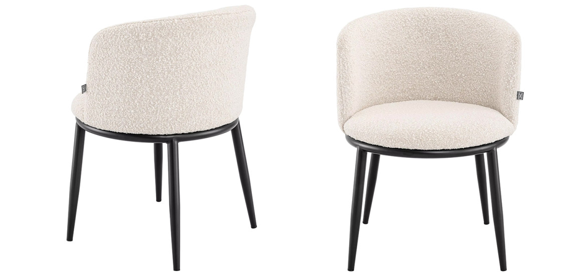 Комплект из двух стульев Eichholtz Dining Chair Filmore Set of 2 Boucle Cream