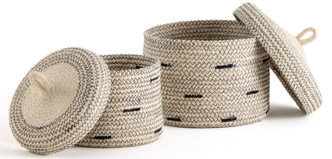 Комплект корзин из джута Wicker Baskets