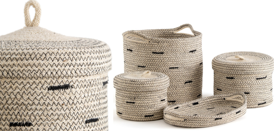 Комплект корзин из джута Wicker Baskets