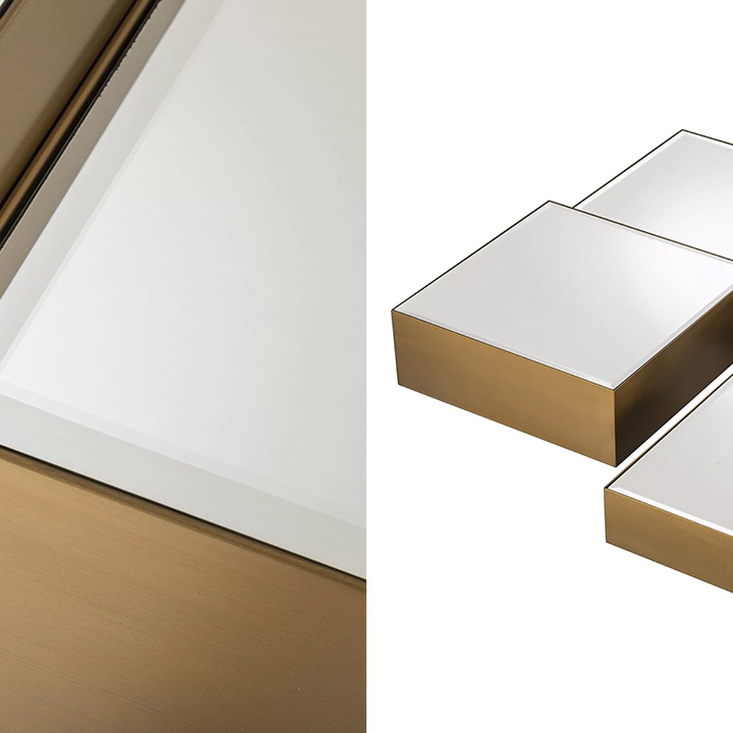 Комплект кофейных столиков Eichholtz Coffee Table Esposito set of 4 Mirror Glass