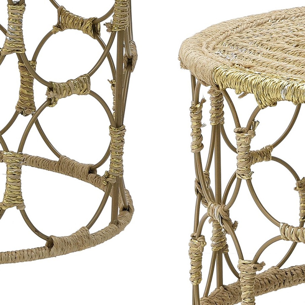Комплект кофейных столиков Jute Metal Coffee Tables