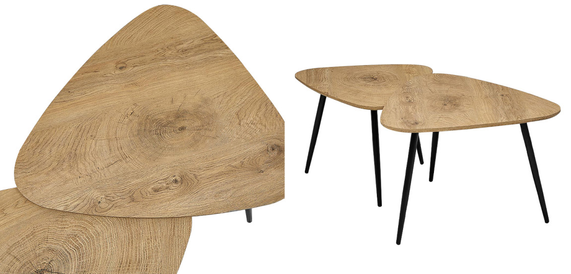 Комплект кофейных столиков треугольной формы Axl Coffee Table