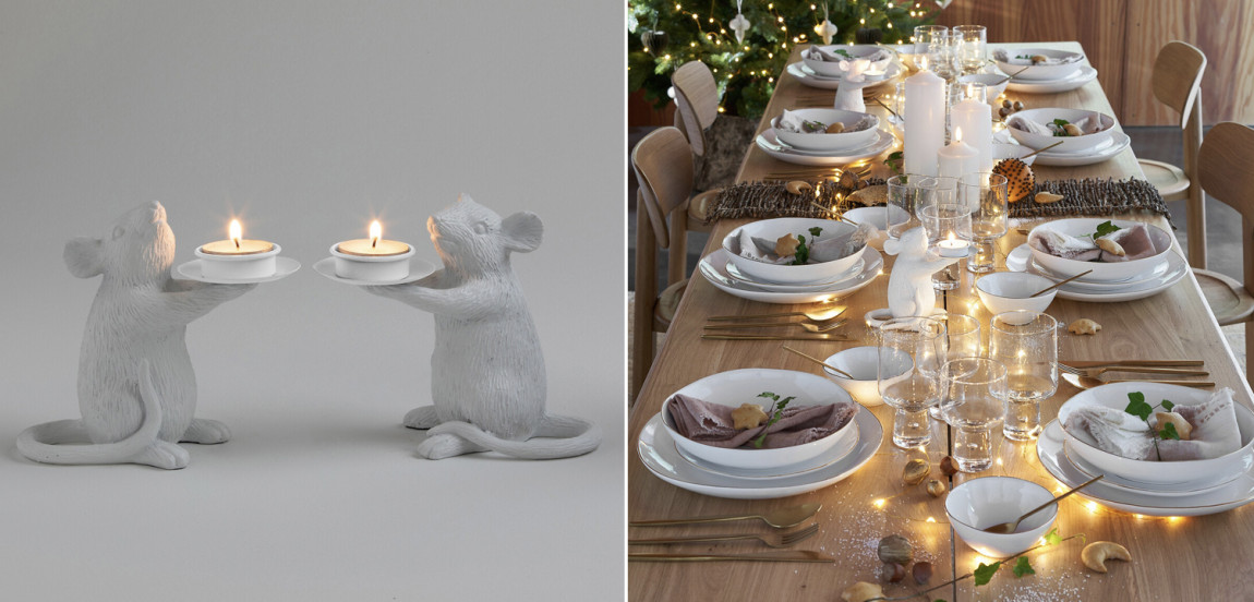 Комплект подсвечников Mouse with twinkle