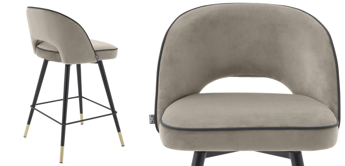 Комплект полубарных стульев Eichholtz Counter Stool Cliff set of 2 greige