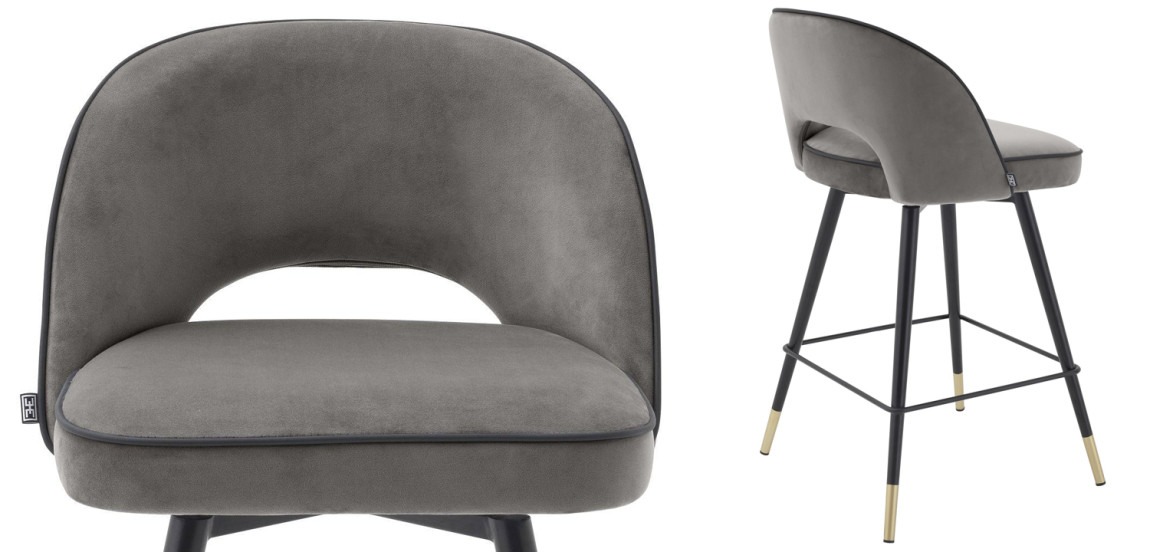 Комплект полубарных стульев Eichholtz Counter Stool Cliff set of 2 grey