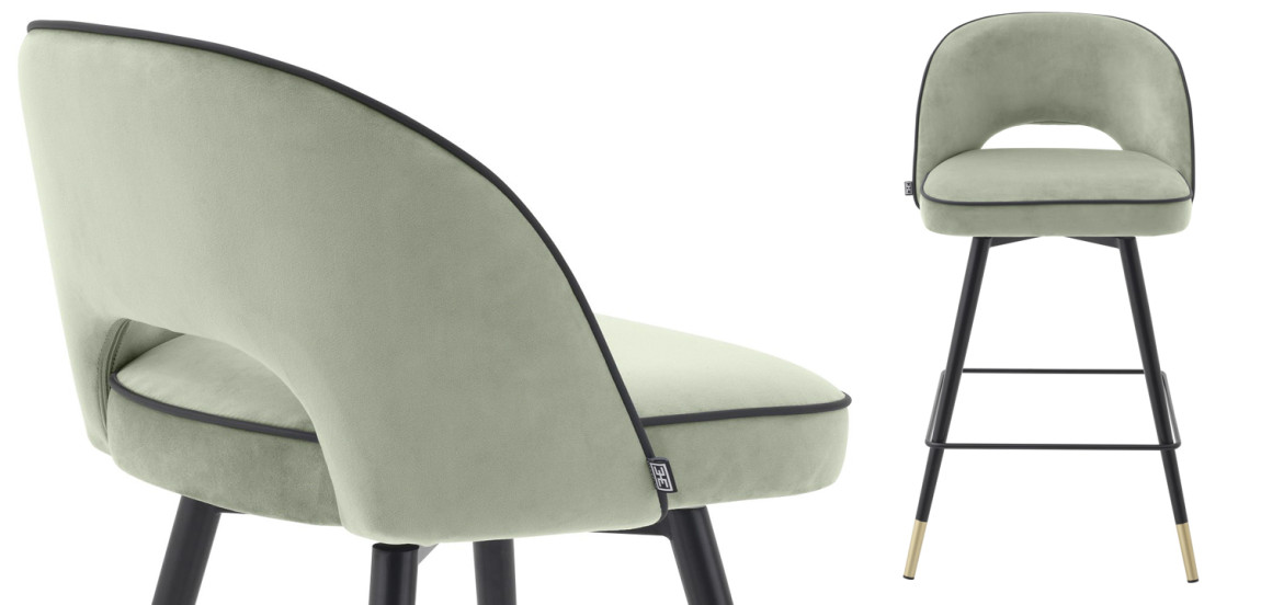 Комплект полубарных стульев Eichholtz Counter Stool Cliff set of 2 pistache green