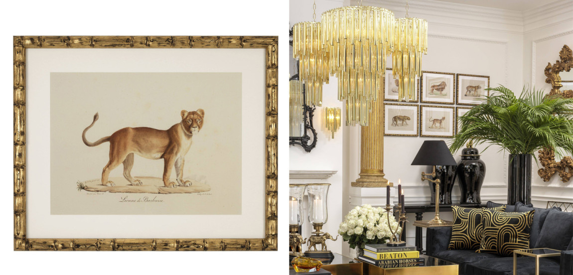 Комплект постеров Eichholtz Prints Lion Tigre Jaguar set of 6