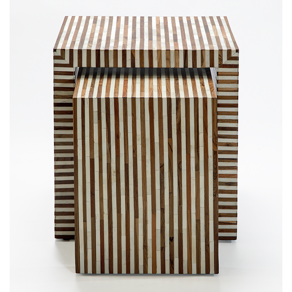 Комплект приставных столиков Stripes Set of tables Beige