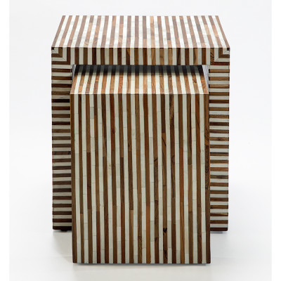 Комплект приставных столиков Stripes Set of tables Beige
