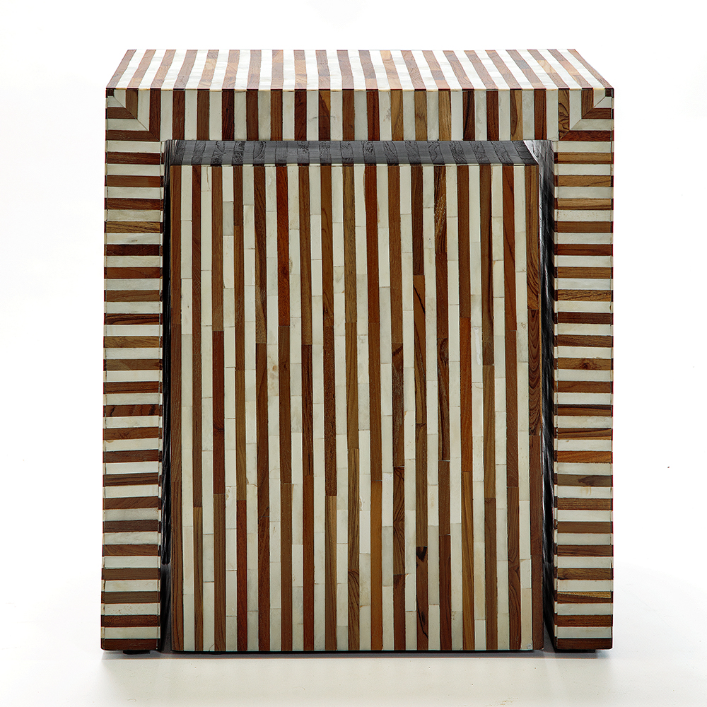 Комплект приставных столиков Stripes Set of tables Beige