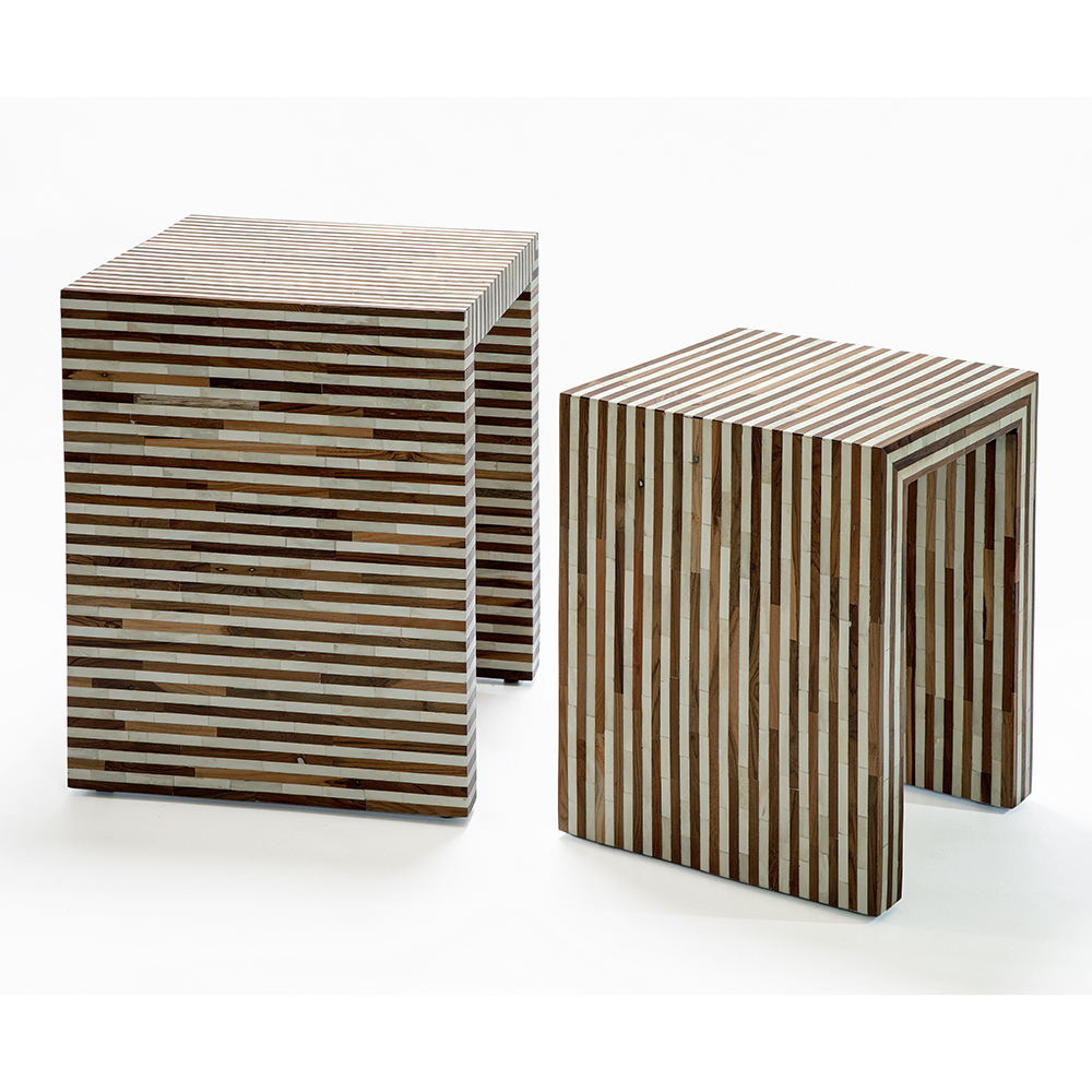 Комплект приставных столиков Stripes Set of tables Beige
