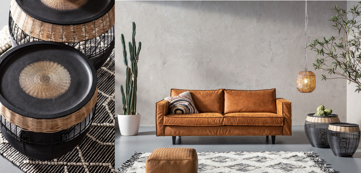 Комплект приставных столов African Wicker Drums