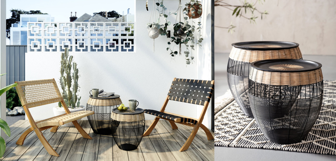 Комплект приставных столов African Wicker Drums