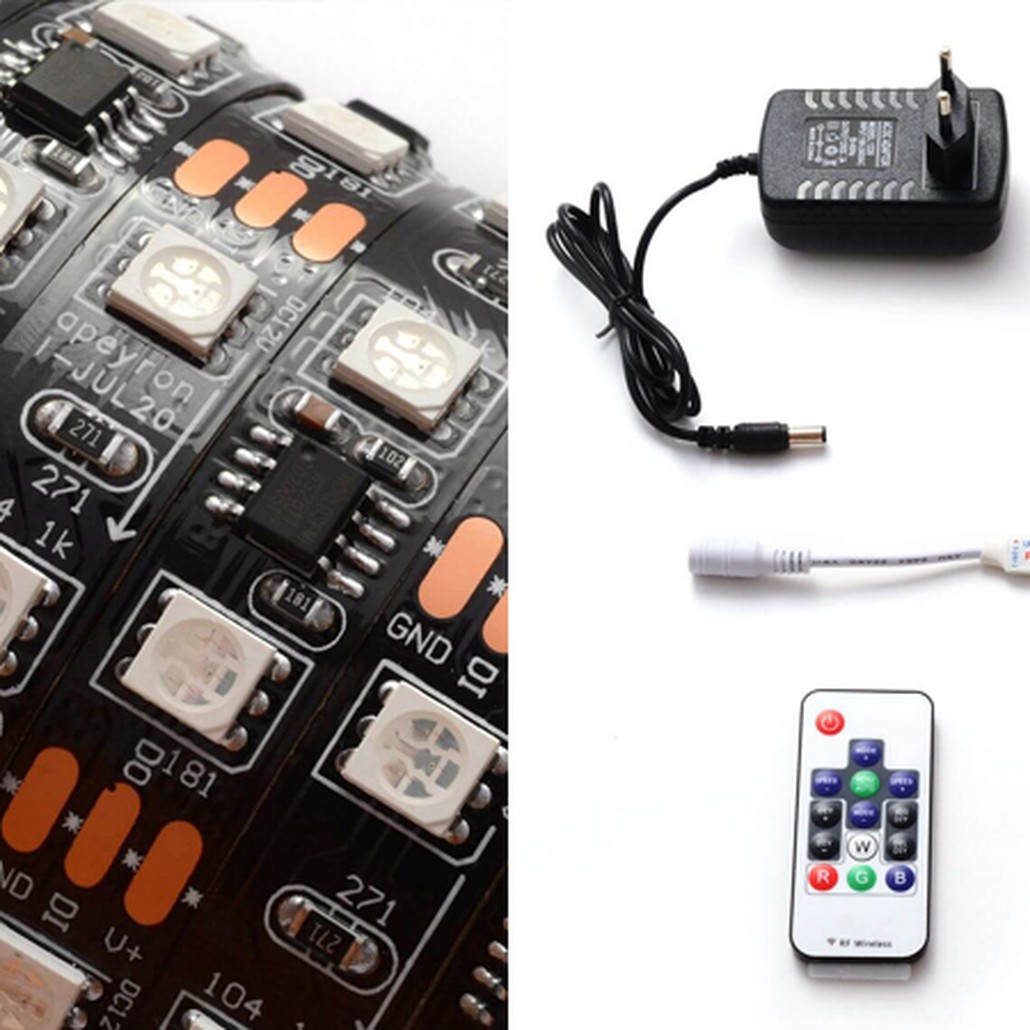 Комплект светодиодной ленты 14,4W/m 60Led/m 5050SMD разноцветный 2M