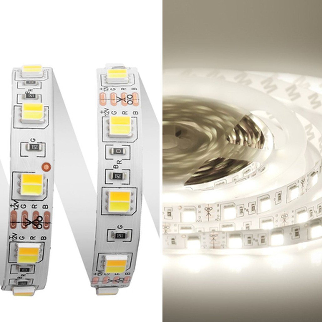 Комплект светодиодной ленты 14,4W/m 60LED/m 5050SMD теплый белый/холодный белый 2,5M
