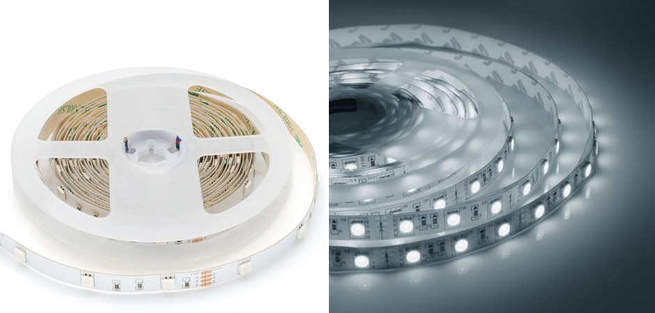 Комплект светодиодной ленты 7,2W/m 30LED/m 3528SMD разноцветный 5M